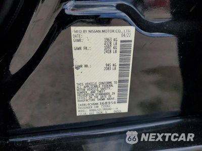 Zdjęcie 13 z 13 samochodu: 2022 NISSAN ALTIMA SR VIN:1N4BL4CV6NN368956 - miniatura