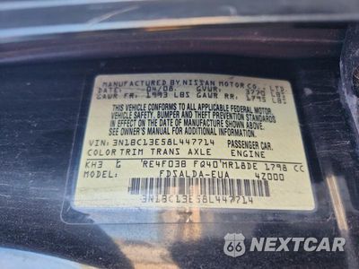Zdjęcie 13 z 13 samochodu: 2008 NISSAN VERSA 1.8 S VIN:3N1BC13E58L447714 - miniatura