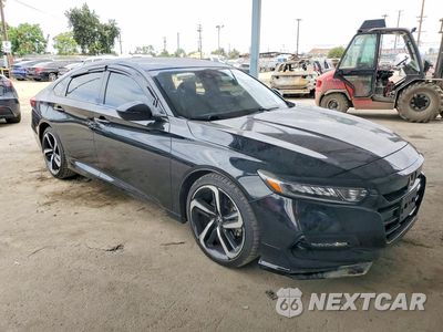 Czwarte zdjęcie samochodu z boku: 2018 HONDA ACCORD SPORT VIN:1HGCV1F39JA183997 - miniatura