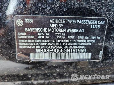 Zdjęcie 12 z 12 samochodu: 2016 BMW 328 I SULEV VIN:WBA8E9G56GNT81969 - miniatura