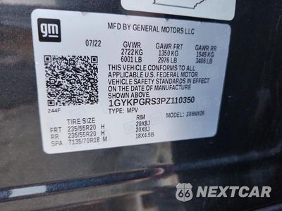 Zdjęcie 13 z 13 samochodu: 2023 CADILLAC XT6 SPORT VIN:1GYKPGRS3PZ110350 - miniatura