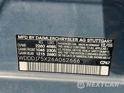 Zdjęcie 12 z 12 samochodu: 2006 MERCEDES-BENZ CLS 500C VIN:WDDDJ75X26A062666 - miniatura
