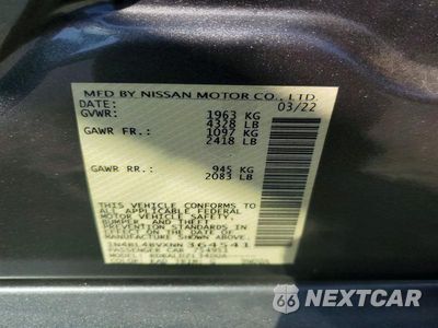Zdjęcie 12 z 12 samochodu: 2022 NISSAN ALTIMA S VIN:1N4BL4BVXNN364541 - miniatura