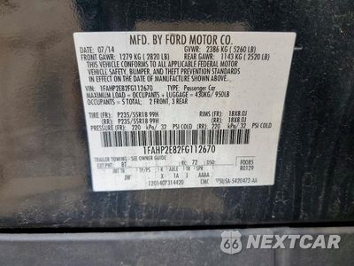 Zdjęcie 12 z 12 samochodu: 2015 FORD TAURUS SEL VIN:1FAHP2E82FG112670 - miniatura