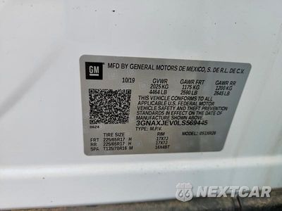 Zdjęcie 13 z 13 samochodu: 2020 CHEVROLET EQUINOX LT VIN:3GNAXJEV0LS569445 - miniatura