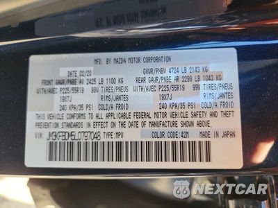 Zdjęcie 14 z 14 samochodu: 2020 MAZDA CX-5 GRAND TOURING VIN:JM3KFBDM5L0797048 - miniatura