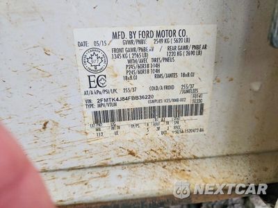 Zdjęcie 14 z 14 samochodu: 2015 FORD EDGE SEL VIN:2FMTK4J84FBB36220 - miniatura