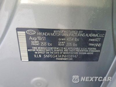 Zdjęcie 12 z 12 samochodu: 2022 HYUNDAI SONATA SE VIN:5NPEG4JA1NH138947 - miniatura