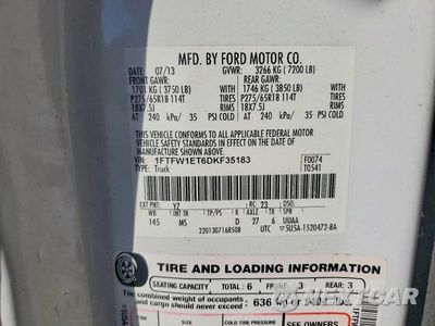 Zdjęcie 13 z 13 samochodu: 2013 FORD F150 SUPERCREW VIN:1FTFW1ET6DKF35183 - miniatura
