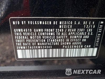 Zdjęcie 12 z 12 samochodu: 2019 VOLKSWAGEN GOLF ALLTRACK S VIN:3VWM17AUXKM524343 - miniatura