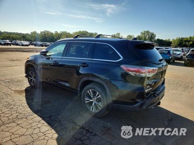 Drugie zdjęcie samochodu z przodu: 2016 TOYOTA HIGHLANDER XLE VIN:5TDJKRFH8GS260198 - miniatura