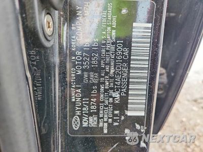 Zdjęcie 12 z 12 samochodu: 2012 HYUNDAI ACCENT GLS VIN:KMHCT4AE2CU169001 - miniatura