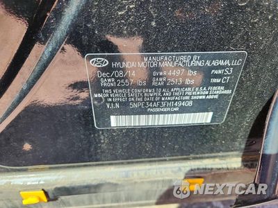Zdjęcie 12 z 12 samochodu: 2015 HYUNDAI SONATA SPORT VIN:5NPE34AF3FH149408 - miniatura