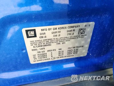 Zdjęcie 10 z 10 samochodu: 2016 CHEVROLET TRAX LTZ VIN:KL7CJMSB1GB694953 - miniatura