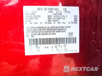 Zdjęcie 13 z 13 samochodu: 2016 LINCOLN MKX RESERVE VIN:2LMTJ8LR8GBL61164 - miniatura