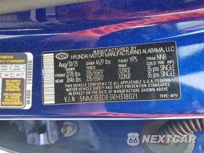 Zdjęcie 13 z 13 samochodu: 2024 HYUNDAI TUCSON SEL VIN:5NMJB3DE3RH318021 - miniatura