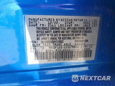 Zdjęcie 13 z 13 samochodu: 2022 NISSAN SENTRA SR VIN:3N1AB8DV5NY318652 - miniatura