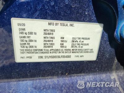 Zdjęcie 13 z 13 samochodu: 2020 TESLA MODEL Y VIN:5YJYGDEE6LF054080 - miniatura