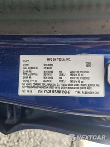 Zdjęcie 13 z 13 samochodu: 2022 TESLA MODEL 3 VIN:5YJ3E1EB3NF199147 - miniatura