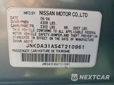 Zdjęcie 12 z 12 samochodu: 2004 INFINITI I35 BASE VIN:JNKDA31A54T210961 - miniatura
