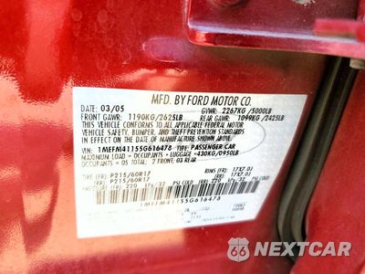 Zdjęcie 12 z 12 samochodu: 2005 MERCURY MONTEGO LUXURY VIN:1MEFM41155G616478 - miniatura