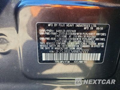 Zdjęcie 12 z 12 samochodu: 2017 SUBARU FORESTER 2.5I PREMIUM VIN:JF2SJAGC5HH452777 - miniatura