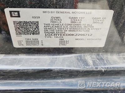 Zdjęcie 12 z 12 samochodu: 2019 CHEVROLET SILVERADO K1500 RST VIN:1GCRYEED0KZ296712 - miniatura