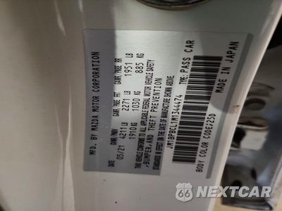 Zdjęcie 13 z 13 samochodu: 2021 MAZDA 3 PREFERRED VIN:JM1BPBCL1M1344474 - miniatura
