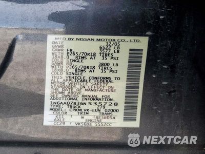 Zdjęcie 12 z 12 samochodu: 2006 NISSAN TITAN XE VIN:1N6AA07B36N535728 - miniatura