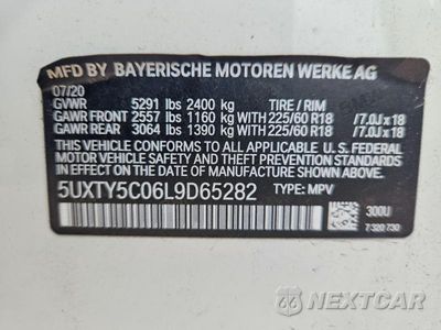 Zdjęcie 13 z 13 samochodu: 2020 BMW X3 XDRIVE30I VIN:5UXTY5C06L9D65282 - miniatura