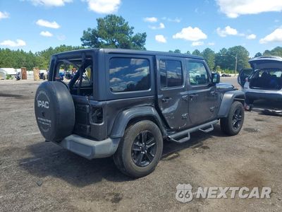 Trzecie zdjęcie samochodu z tyłu: 2021 JEEP WRANGLER UNLIMITED SPORT VIN:1C4HJXDG8MW650259 - miniatura