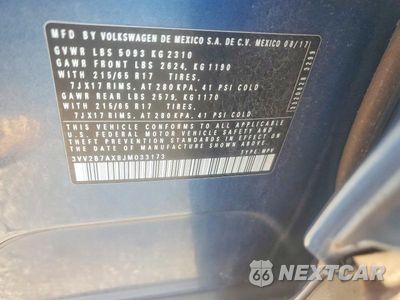 Zdjęcie 12 z 12 samochodu: 2018 VOLKSWAGEN TIGUAN SE VIN:3VV2B7AX8JM033173 - miniatura