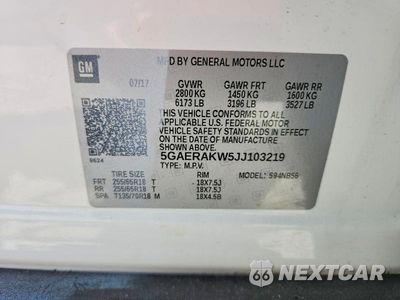 Zdjęcie 14 z 14 samochodu: 2018 BUICK ENCLAVE VIN:5GAERAKW5JJ103219 - miniatura