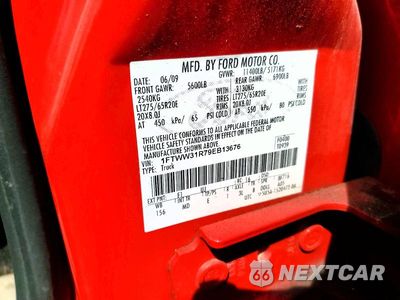 Zdjęcie 13 z 13 samochodu: 2009 FORD F350 SUPER DUTY VIN:1FTWW31R79EB13676 - miniatura