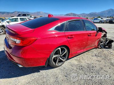 Trzecie zdjęcie samochodu z tyłu: 2018 HONDA ACCORD SPORT VIN:1HGCV1F38JA019320 - miniatura