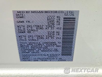 Zdjęcie 13 z 13 samochodu: 2026 NISSAN FRONTIER PRO-4X VIN:1N6ED1EK3TN643697 - miniatura