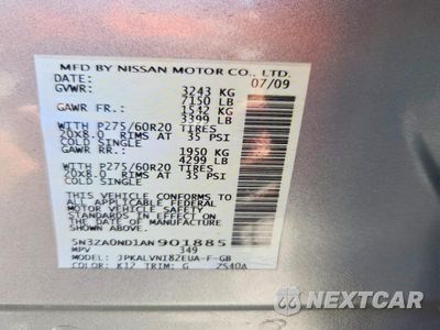 Zdjęcie 13 z 13 samochodu: 2010 INFINITI QX56 BASE VIN:5N3ZA0ND1AN901885 - miniatura