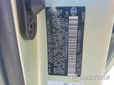 Zdjęcie 12 z 12 samochodu: 2008 TOYOTA CAMRY HYBRID VIN:4T1BB46K58U035023 - miniatura