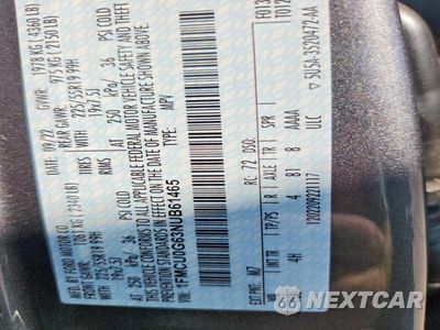 Zdjęcie 12 z 12 samochodu: 2022 FORD ESCAPE SE VIN:1FMCU0G63NUB61465 - miniatura