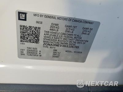 Zdjęcie 13 z 13 samochodu: 2019 CHEVROLET EQUINOX PREMIER VIN:2GNAXNEVXK6106765 - miniatura