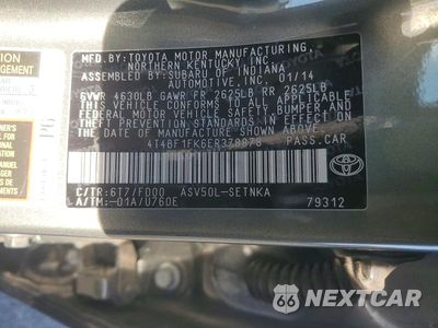 Zdjęcie 12 z 12 samochodu: 2014 TOYOTA CAMRY LE VIN:4T4BF1FK6ER378878 - miniatura