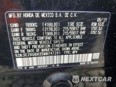 Zdjęcie 13 z 13 samochodu: 2021 HONDA HR-V LX VIN:3CZRU6H35MM747281 - miniatura
