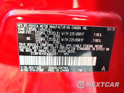 Zdjęcie 13 z 13 samochodu: 2015 TOYOTA RAV4 XLE VIN:2T3RFREV0FW283681 - miniatura