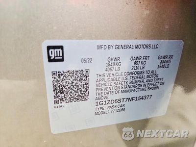 Zdjęcie 12 z 12 samochodu: 2022 CHEVROLET MALIBU LT VIN:1G1ZD5ST7NF154377 - miniatura