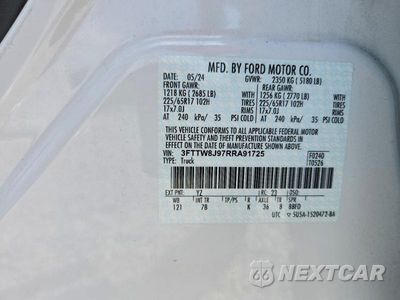 Zdjęcie 13 z 13 samochodu: 2024 FORD MAVERICK XLT VIN:3FTTW8J97RRA91725 - miniatura