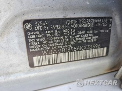 Zdjęcie 12 z 12 samochodu: 2006 BMW 325 I VIN:WBAVB13586KX33596 - miniatura