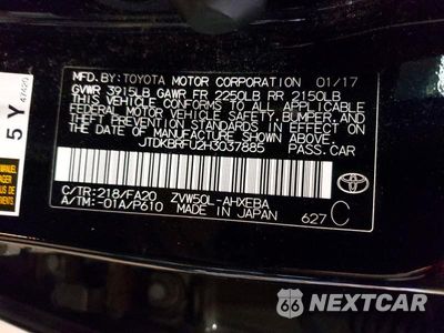 Zdjęcie 13 z 13 samochodu: 2017 TOYOTA PRIUS TWO VIN:JTDKBRFU2H3037885 - miniatura