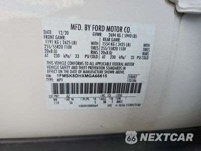 Zdjęcie 13 z 13 samochodu: 2021 FORD EXPLORER XLT VIN:1FMSK8DHXMGA66615 - miniatura