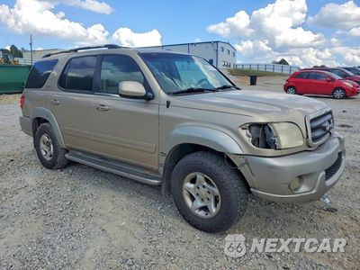 Czwarte zdjęcie samochodu z boku: 2002 TOYOTA SEQUOIA SR5 VIN:5TDZT34A42S066487 - miniatura