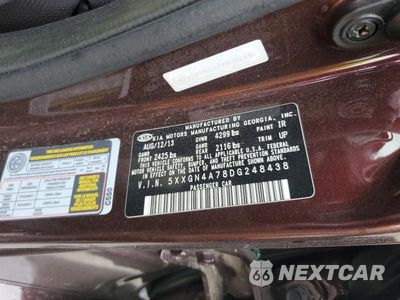 Zdjęcie 12 z 12 samochodu: 2013 KIA OPTIMA EX VIN:5XXGN4A78DG248438 - miniatura